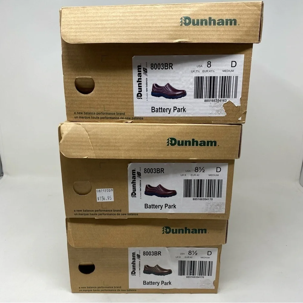 Dunham Battery Park Leather Slip On Brown Loafer
